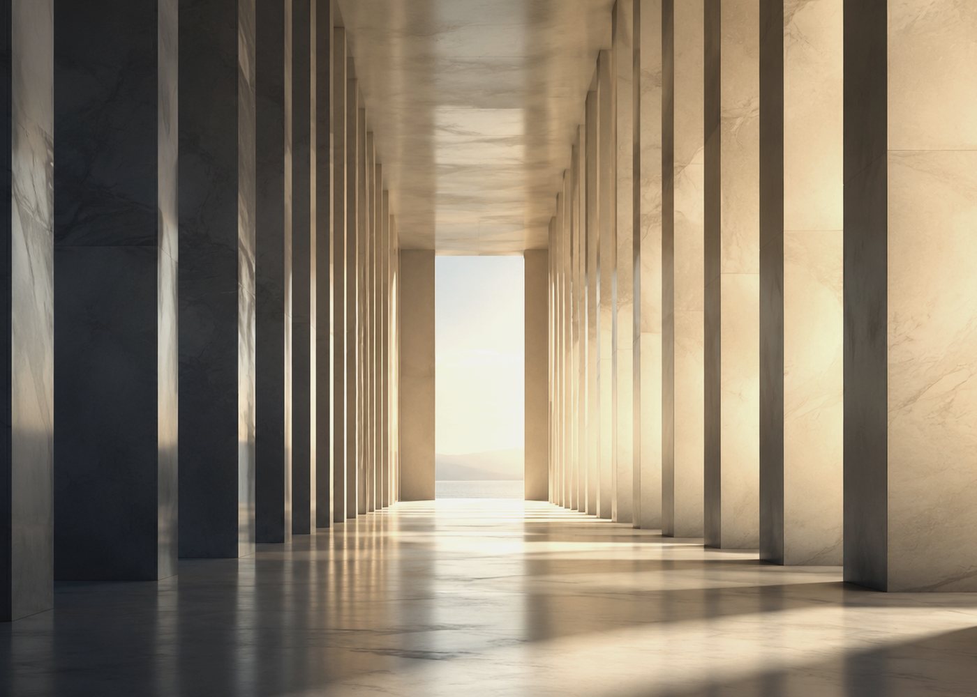 Bright architectural passage representing a clear path forward