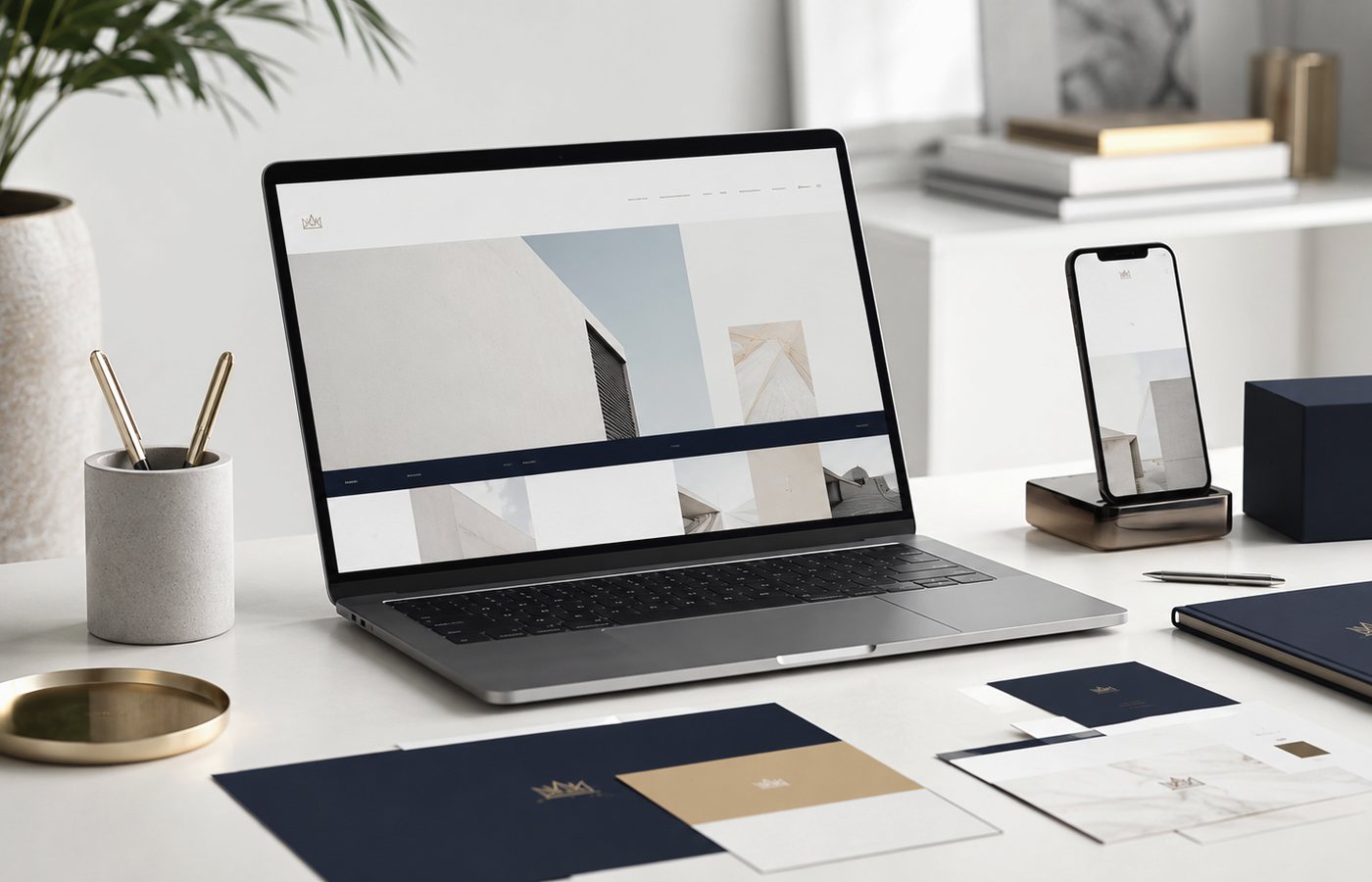 Premium digital brand and business visualization workspace